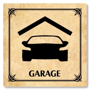 Garage, 80x80mm, pergamen, Nebraska